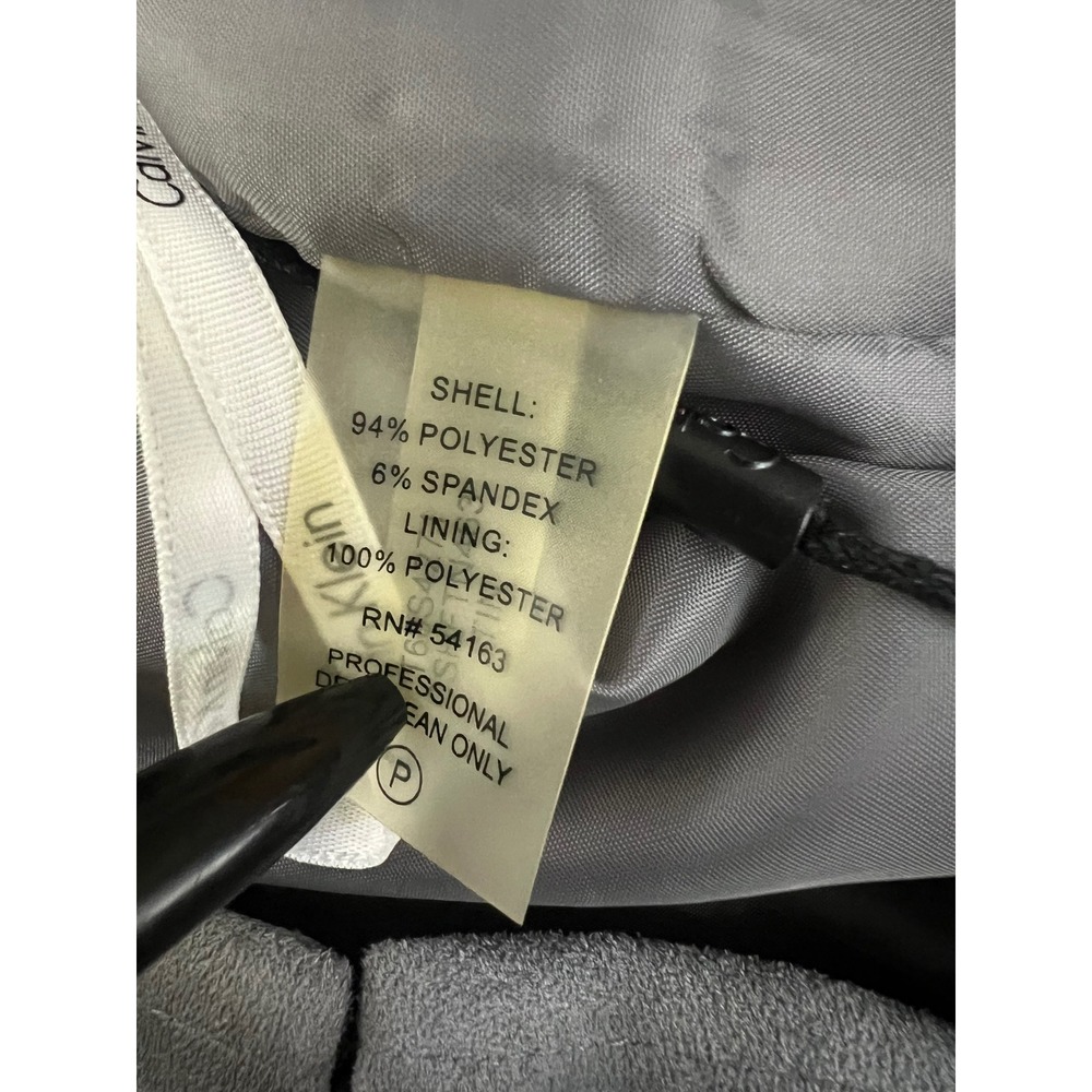 Calvin Klein Grey Faux Suede Pencil Skirt Womens 8 petite office professional - Picture 8 of 10